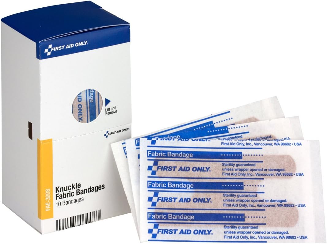 First Aid Only FAE-3008 Vendajes de nudillos de tela de repuesto Sc, 10caja