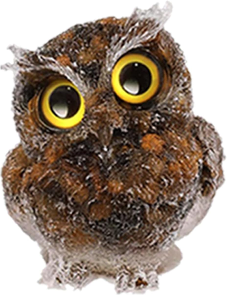 ACEDSGN Estatua de búho de 2.4 pulgadas, figura de búho de resina de cristal natural, pequeños detalles para estante, hogar, oficina, automóvil,