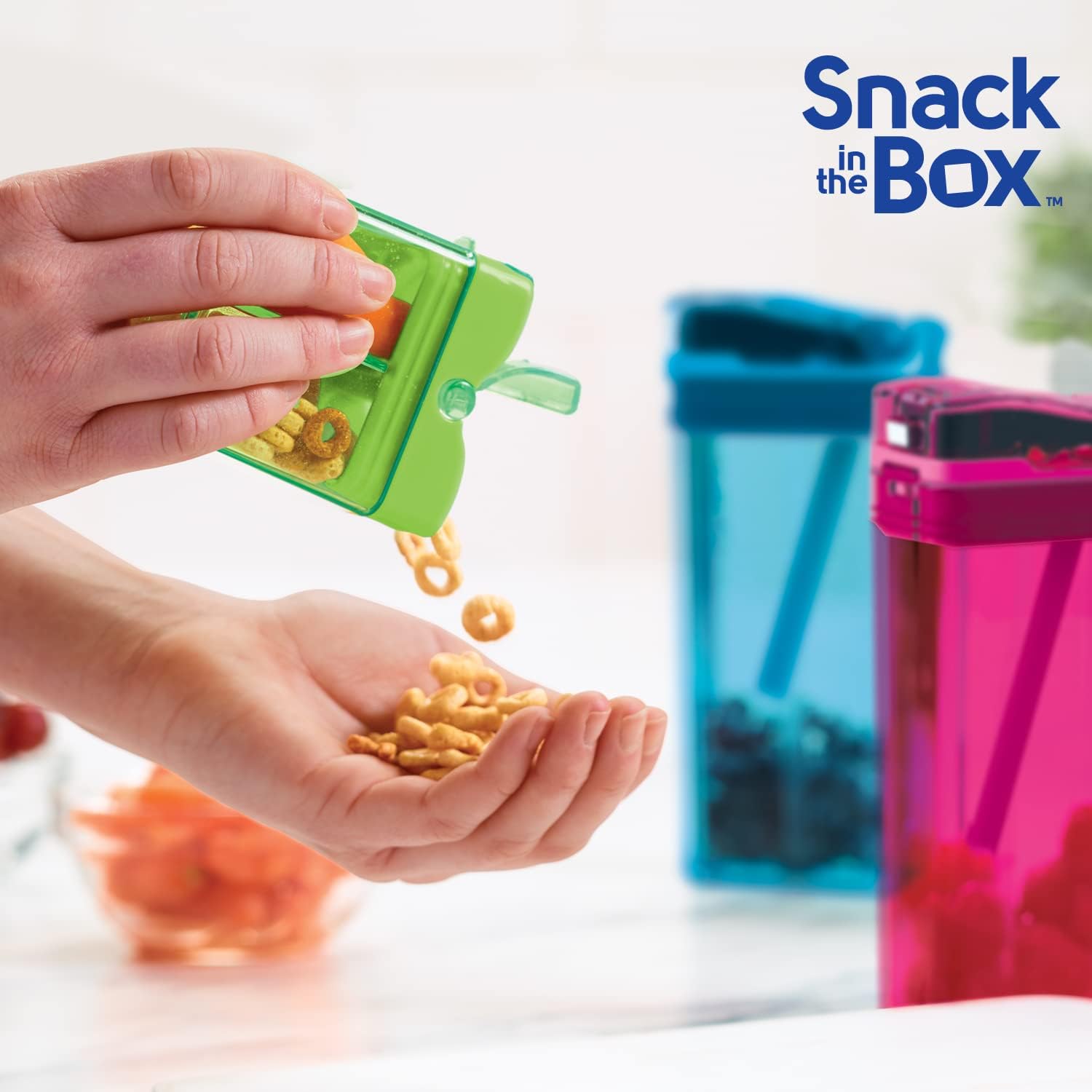 Precidio Design Snack in the Box – Recipiente reutilizable respetuoso con los dedos pequeños y ecológicos (rosa) 1001PK