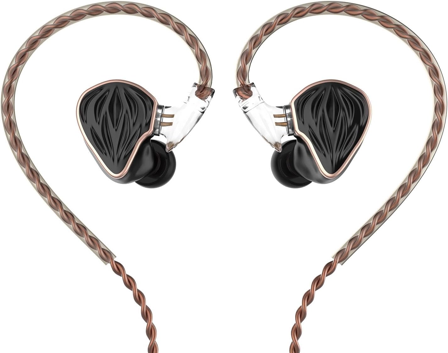 MS3 2BA+1DD Hybrid 3 Drivers HiFi in-Ear Monitores Auriculares, Desmontable 0.031 in 2 Pin Cable Reemplazable Filtros de Sintonización de Sonido