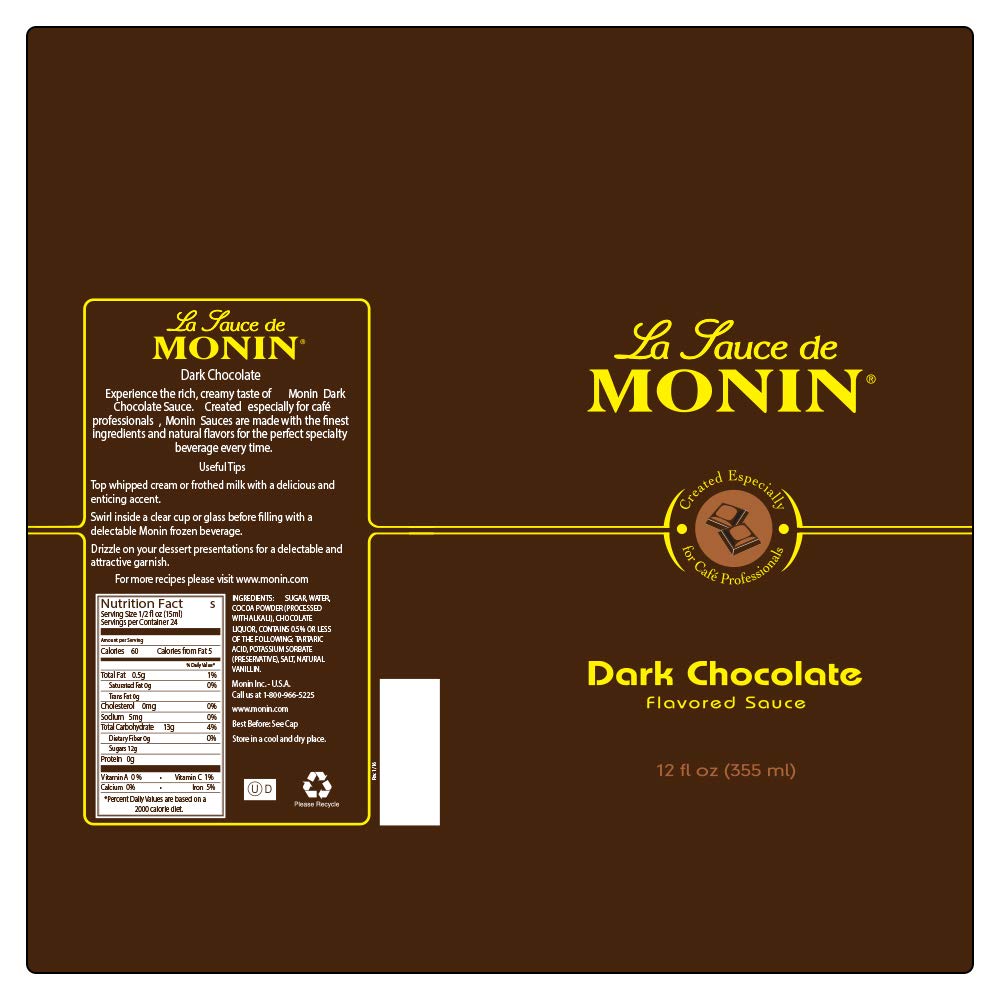 Salsa de Chocolate oscuro Monin Gourmet