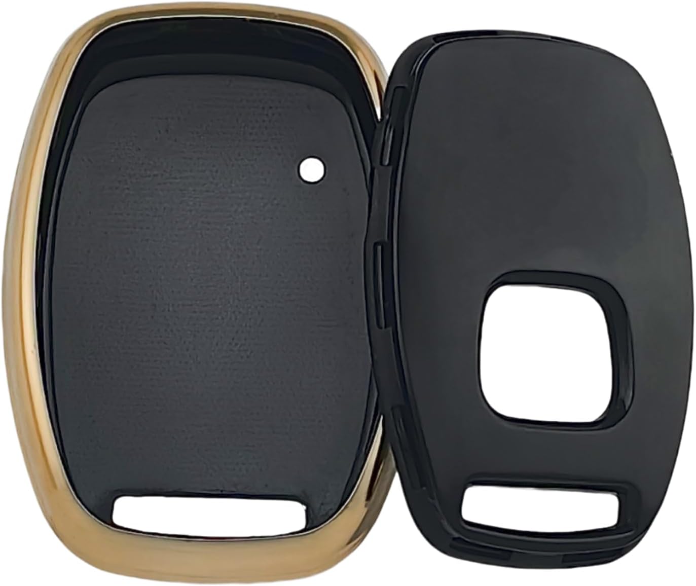 Funda para llavero de TPU compatible con Honda Civic SI Hybrid EX Accord CR-V EX SE Pilot Element 2003-2015 (negroblanco)