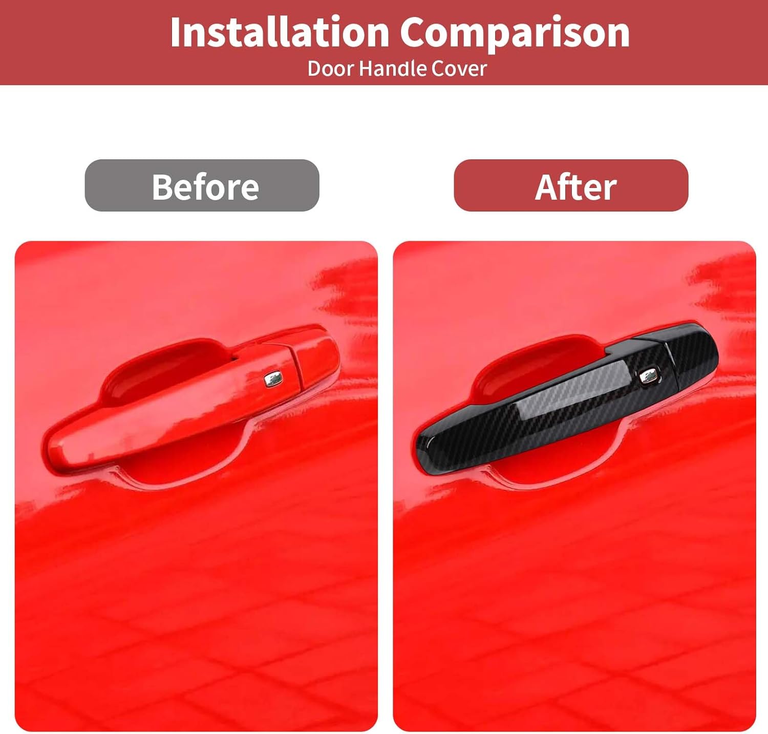 CheroCar Compatible con la manija exterior de la puerta de Camaro, accesorios de decoración exterior compatibles con Chevrolet Camaro 2016-2023,