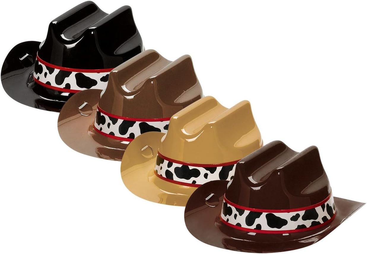 Amscan Mini sombreros de vaquero occidentales, multicolor, 2 15″ x 4 45″. 8 piezas