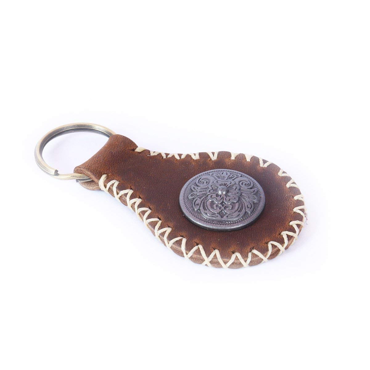 HandMade Keychain Personality Crazy Horse Genuine Leather, Hand Sewn for Women&Men