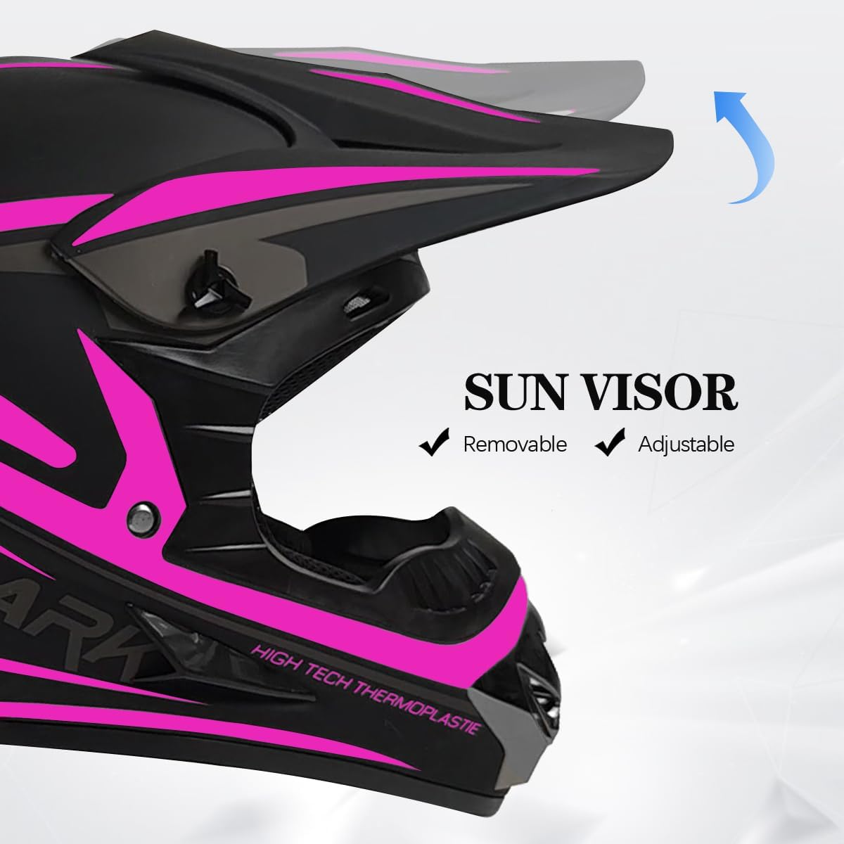 DOT Youth Kids Motocross Helmet, Unisex Off-Road Dirt Bike ATV BMX MX Downhill Street Ride Motorcycle Helmet Goggles Gloves Mask