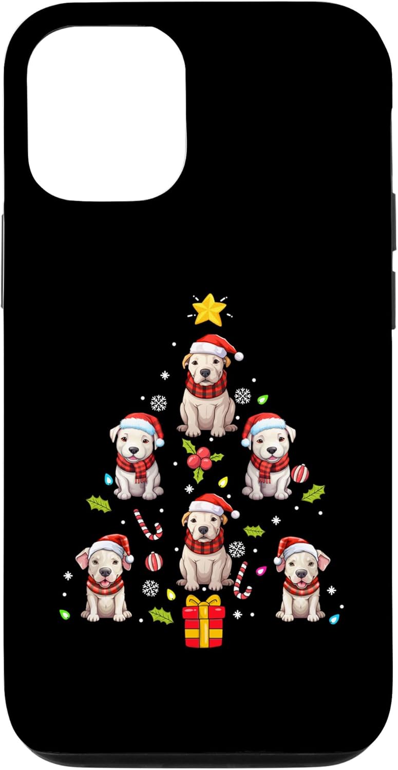 iPhone 13 Pro Dogo Argentino Merry Christmas Tree Dog Ornament Case