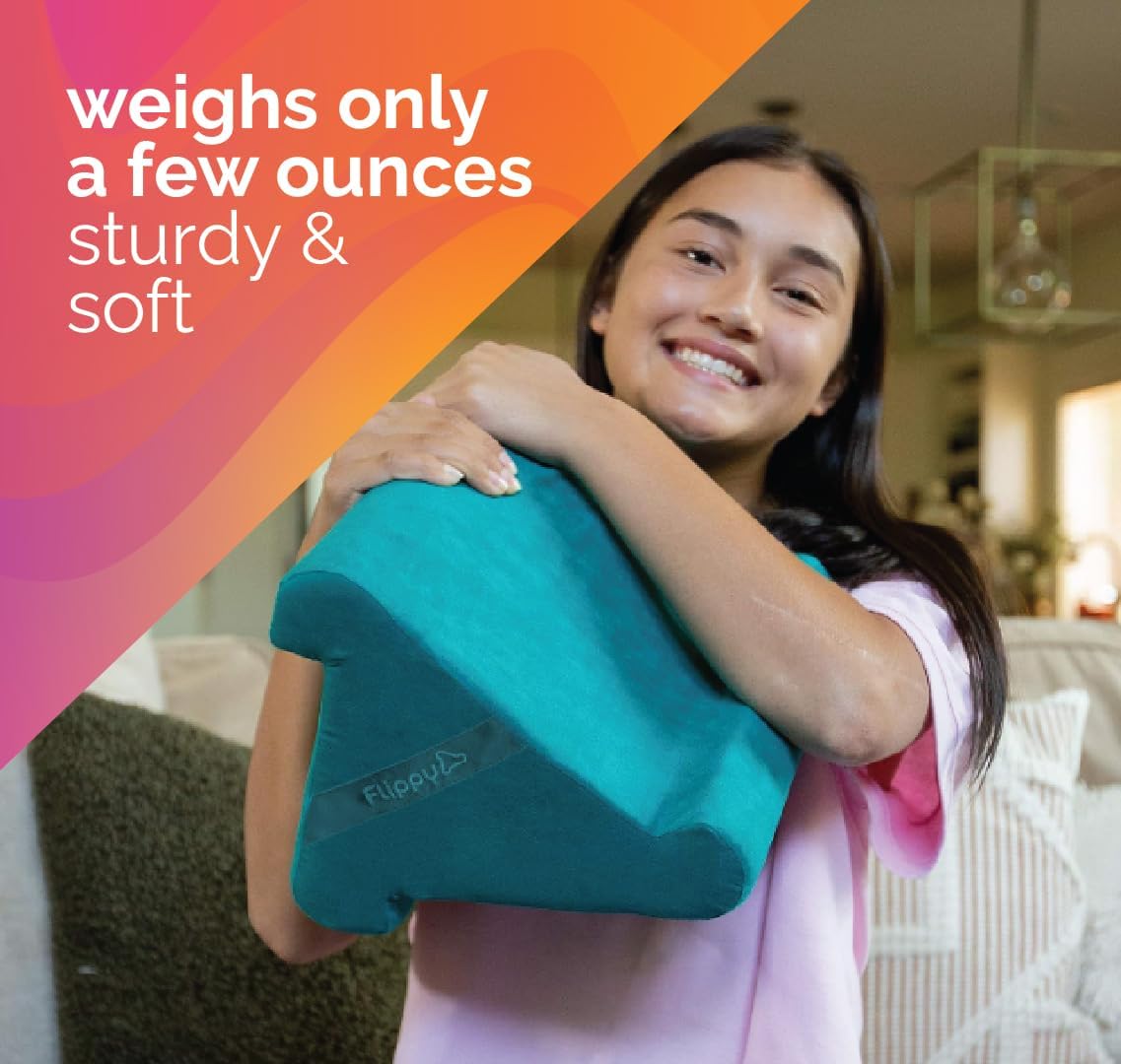 Flippy Soporte de almohada para tablet 4.0 para regazo, escritorio y cama, almacenamiento conveniente para tus artículos, asa de correa de