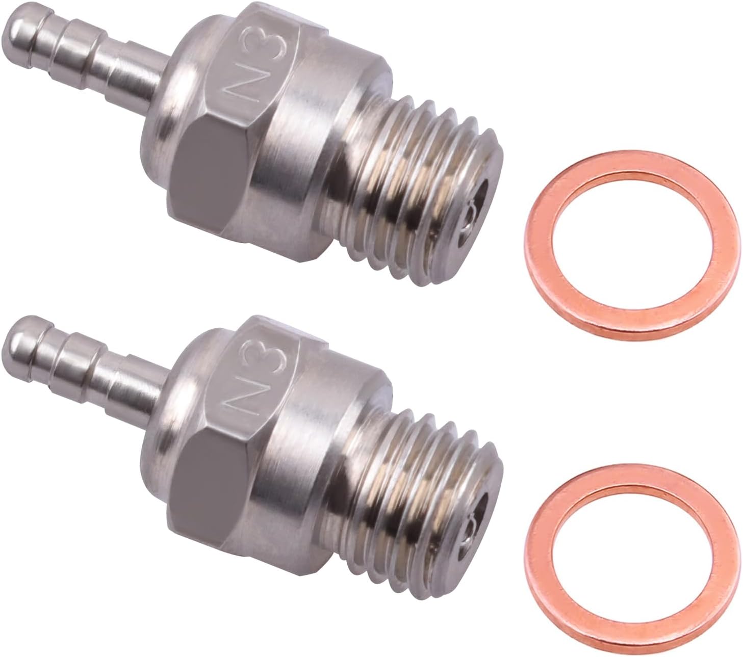 70117 Hot Glow Plug No.3 N3 Spark Nitro Engine Parts Reemplazan OS 8 para Traxxas HPI HSP Kyosho 18 110 RC Car Truck Buggy (paquete de 2)