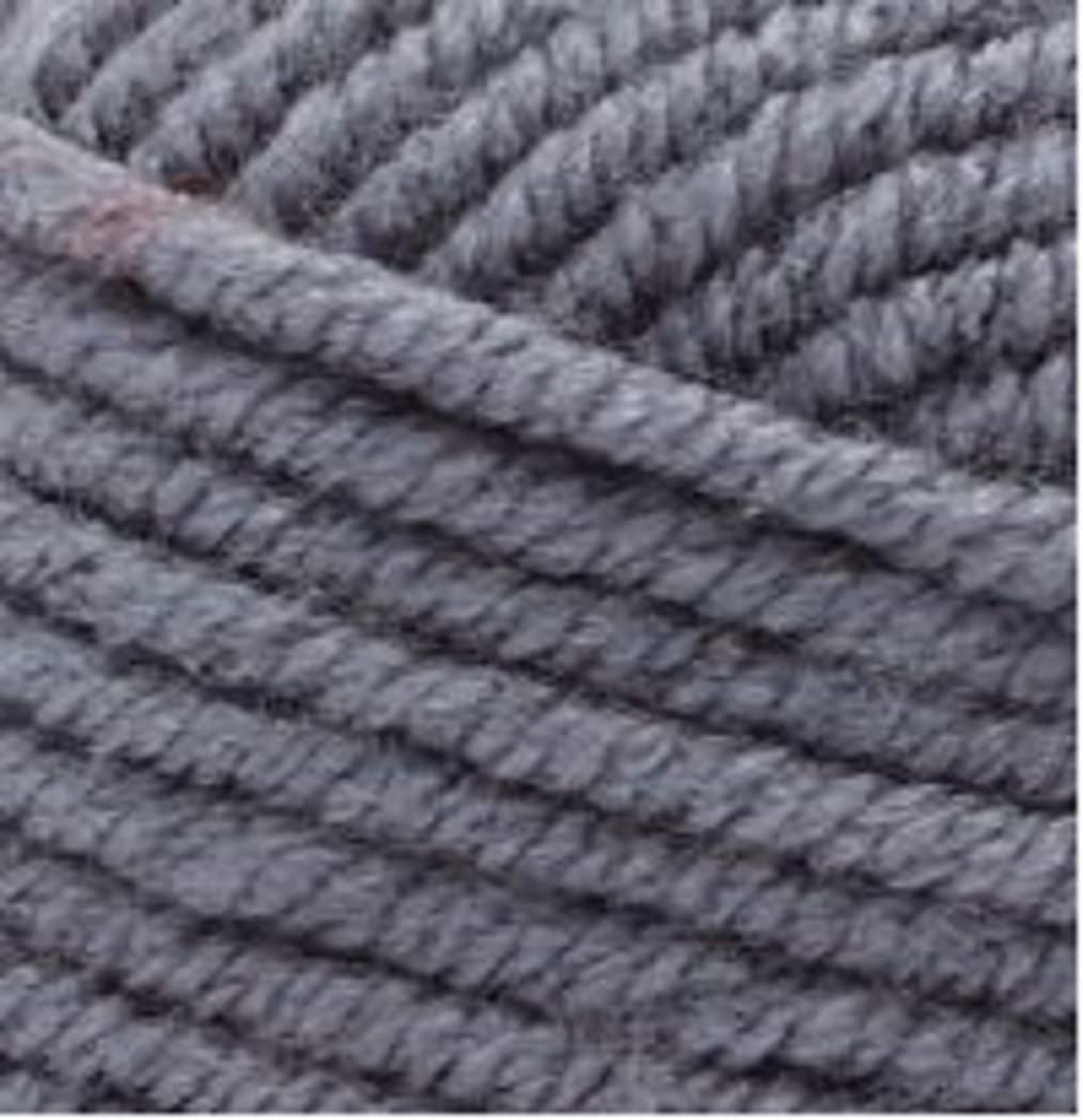 Premier Yarns Basix – Hilo grueso, 3.5 onzas, peso voluminoso #5, paquete con marcadores de puntada Bella’s Crafts (pizarra)