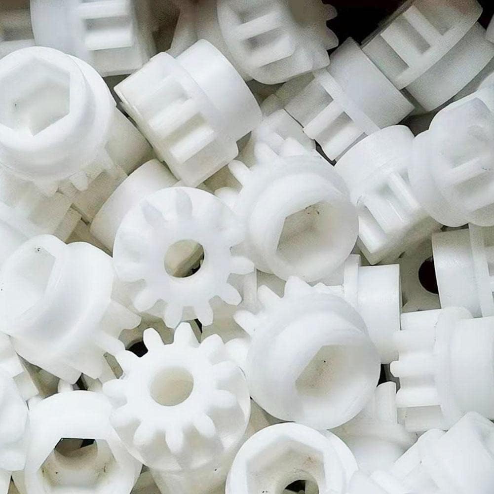 Reemplazo de escoba de plástico blanco con pedal de trapeador fácil, reemplazo de engranaje de cubo de embrague unidireccional, adecuado para