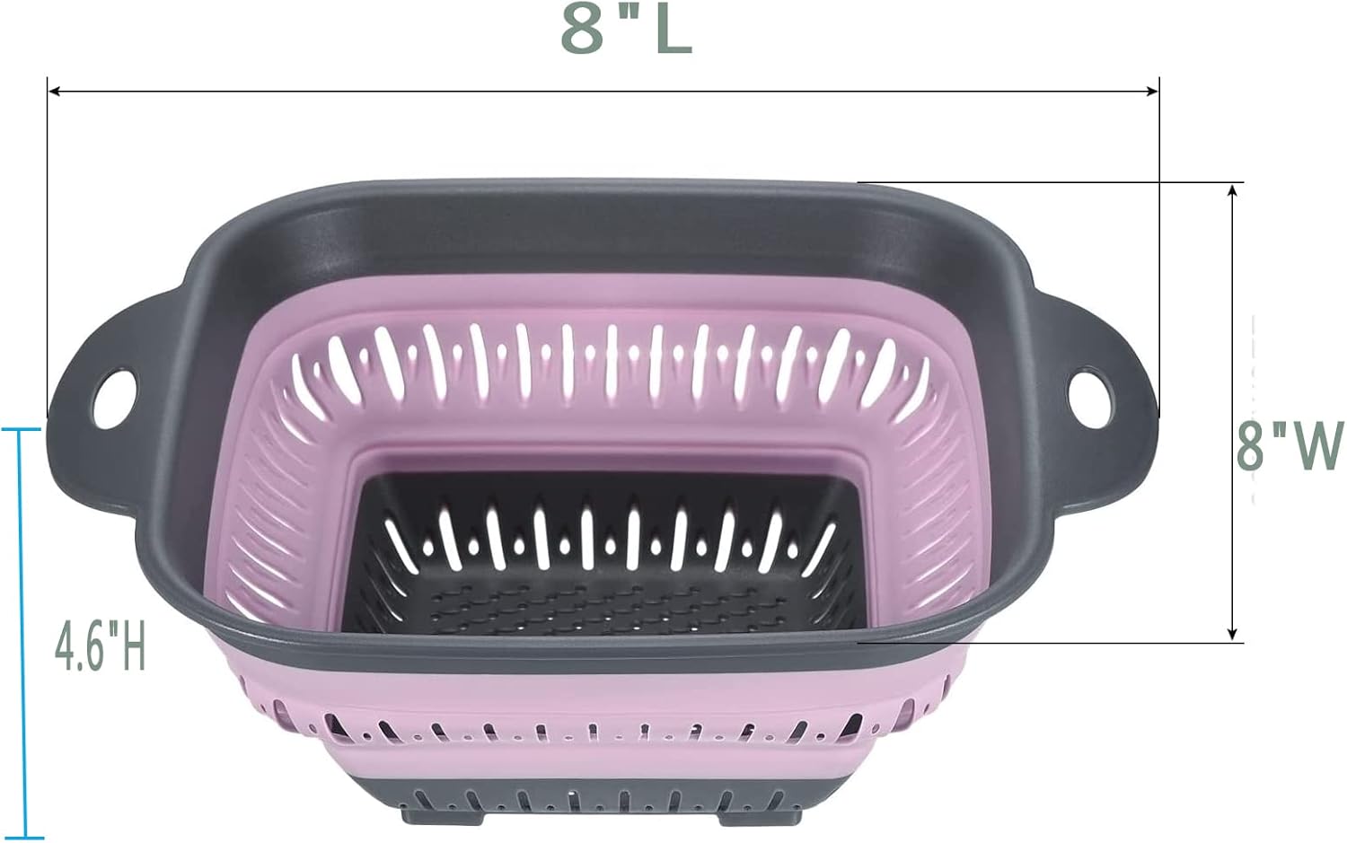 Colador plegable, colador de alimentos de silicona sin BPA, colador plegable de cocina, perfecto para cocina, drenaje, pasta, verduras, frutas y