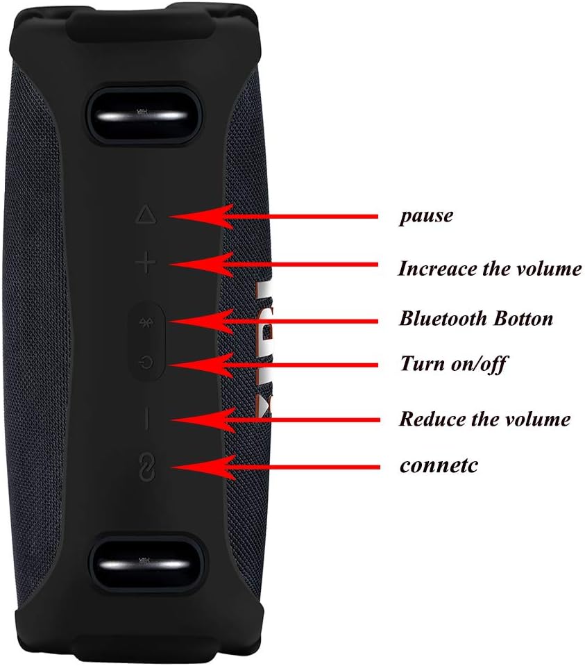 Zaracle Funda de transporte flexible para proteger la funda protectora de la funda de viaje para JBL Xtreme 3 Altavoz portátil (negro)