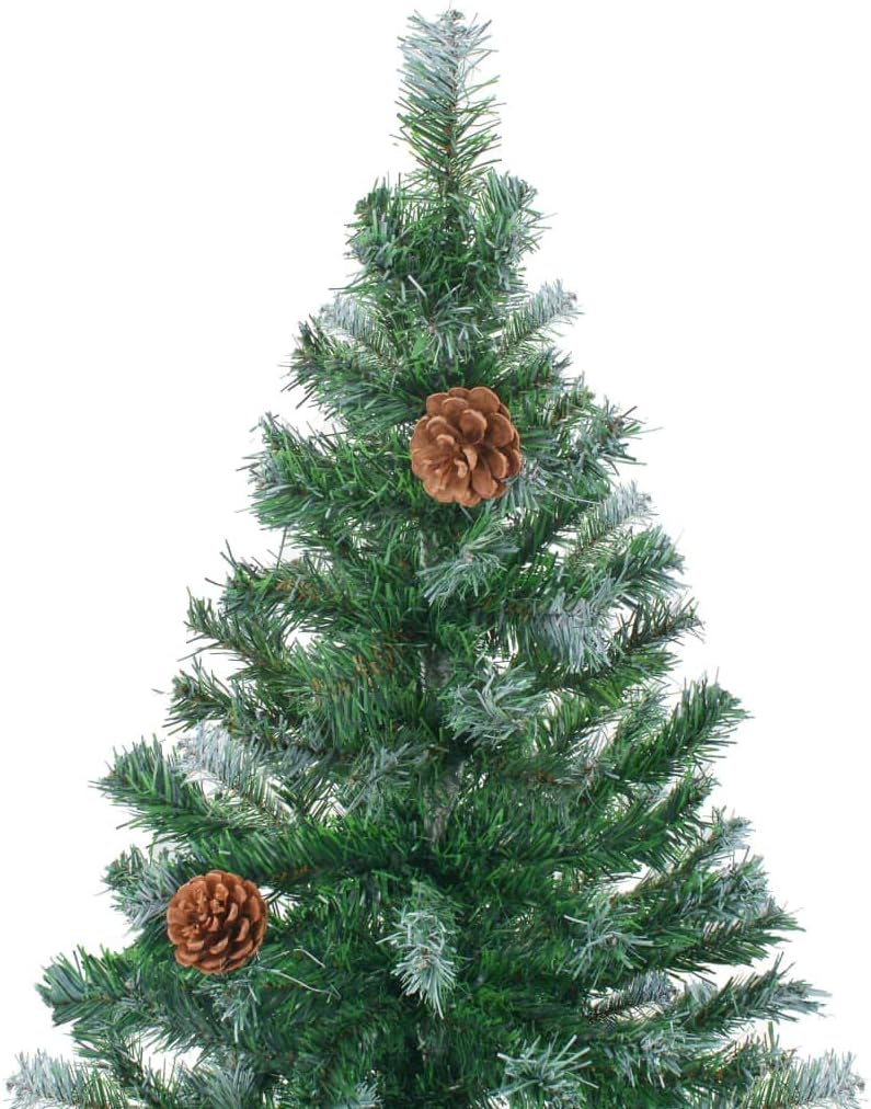 Artificial Christmas Tree Christmas Tree,White Christmas Tree,prelit Christmas Tree,arbol de Navidad con Luces,with LEDs&Ball Set&Pinecones 82.7″