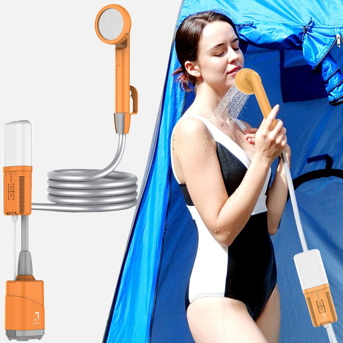Batería portátil eléctrica de mano para bidé, pulverizador de agua portátil con batería recargable con botella de bidé de viaje