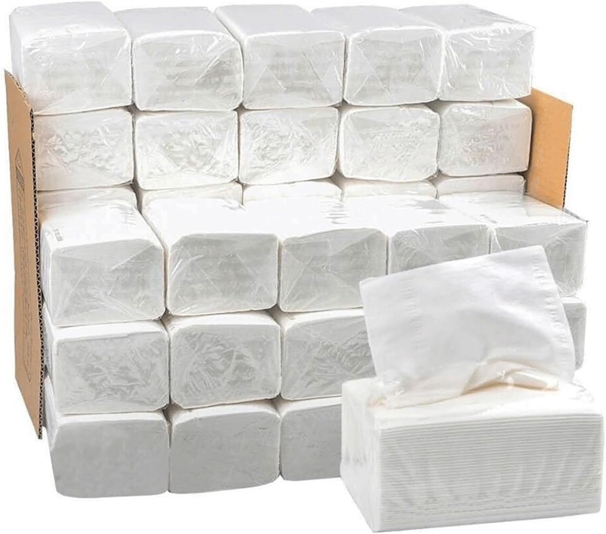 Toalla de papel de limpieza portátil para la cara, papel higiénico, papel higiénico, papel higiénico, servilleta de pulpa de madera (color  2 piezas)