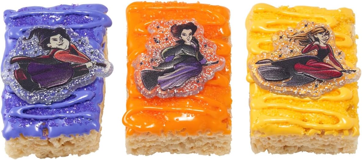 DecoPac Disney Hocus Pocus Forever Bewitching Anillos, decoraciones de cupcakes con las hermanas Sanderson en vuelo, 3 diseños, adornos para tartas