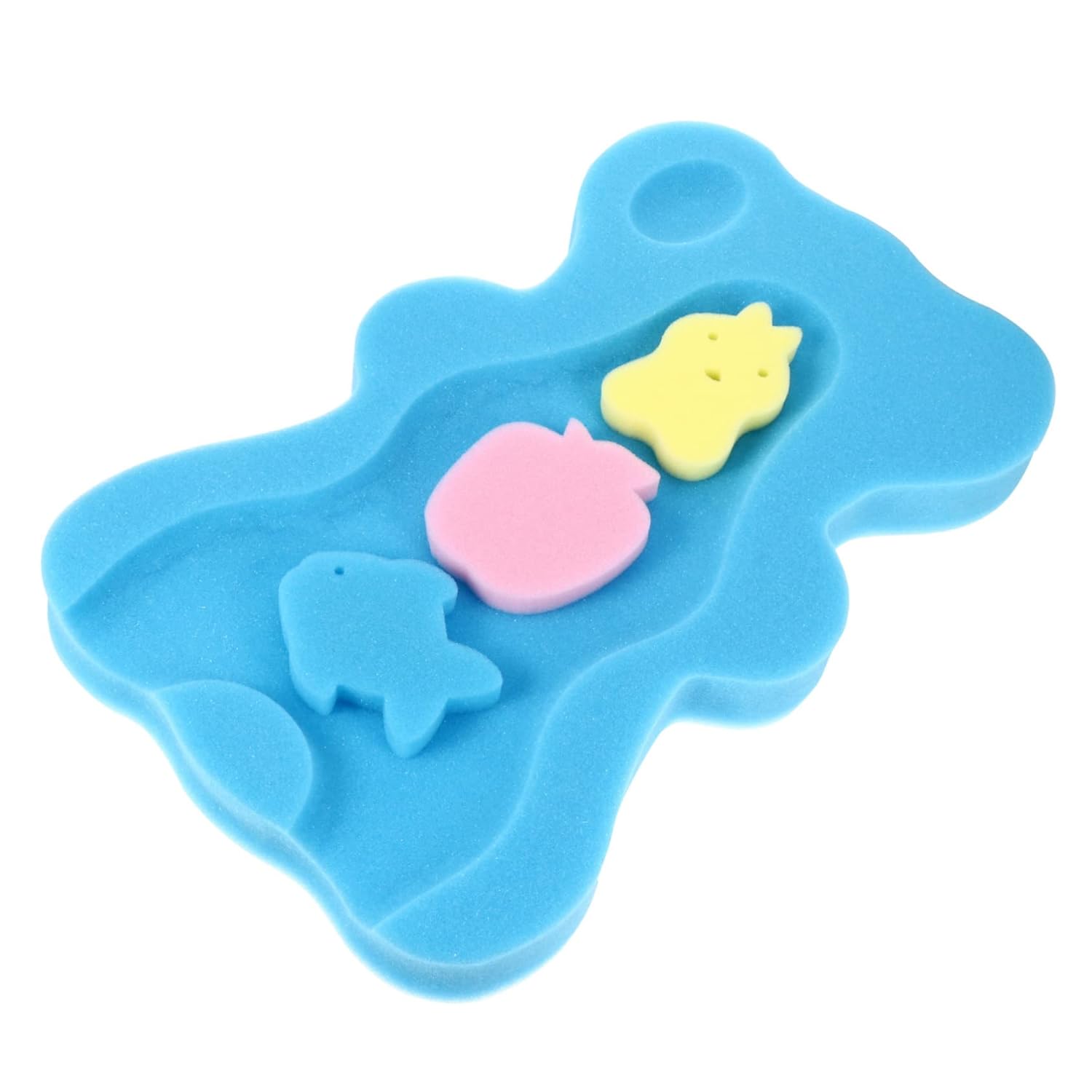 1 Unidades de esponja de baño para bebés recién nacidos bañera suave baño bebé baño cojín de baño para bebé tapete de baño antideslizante para bebé