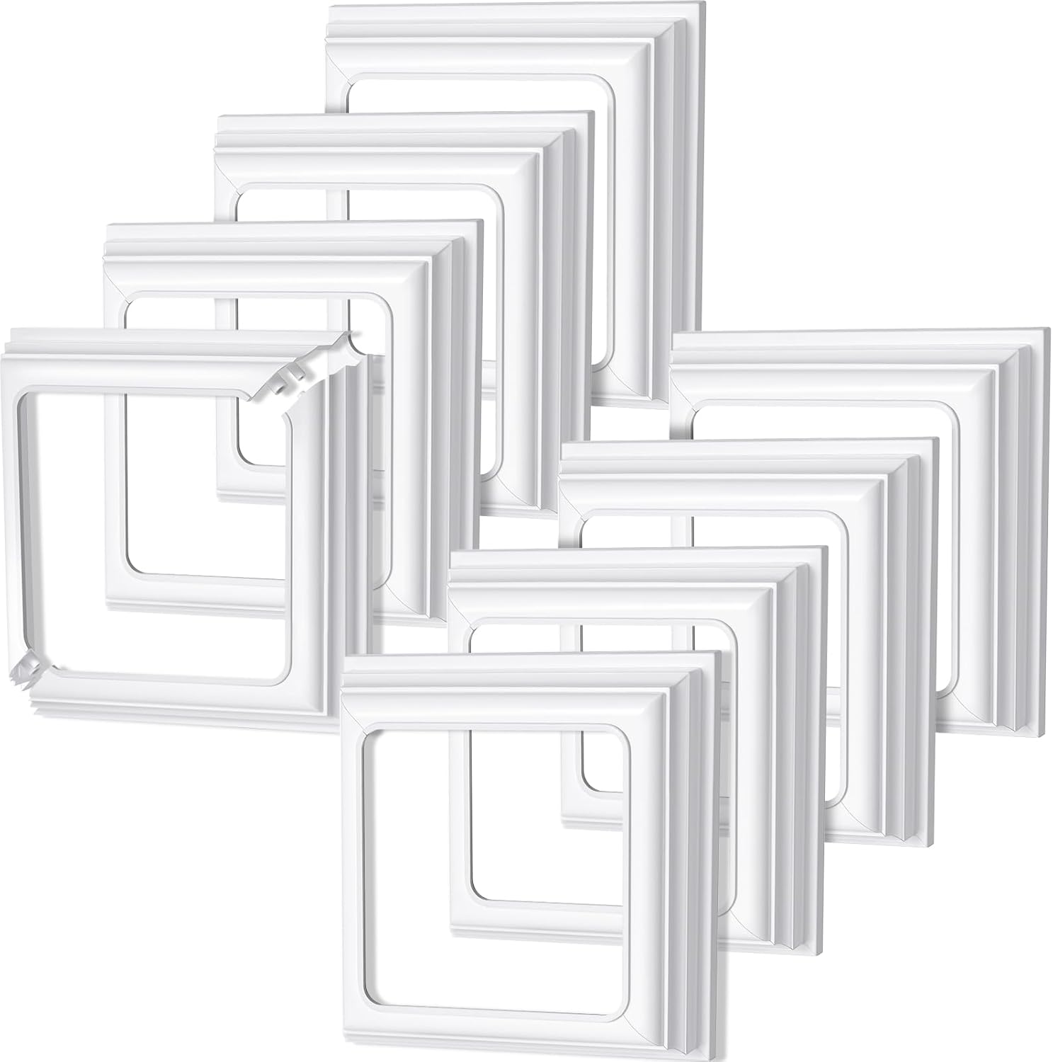 Thyle Falda de vinilo para postes de 4 x 4 pulgadas, cubierta de columna para porche, cubierta, base de poste de vinilo para poste de vinilo blanco