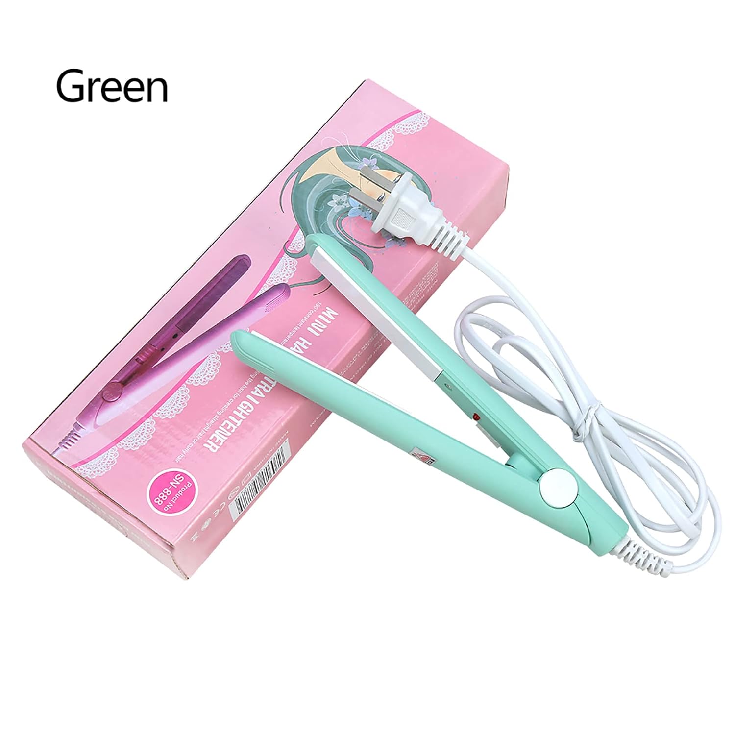 2 en 1 Mini plancha de pelo 4 colores cerámica turmalina ajuste temperatura temperatura belleza plancha plana calefacción rizador para peinar el