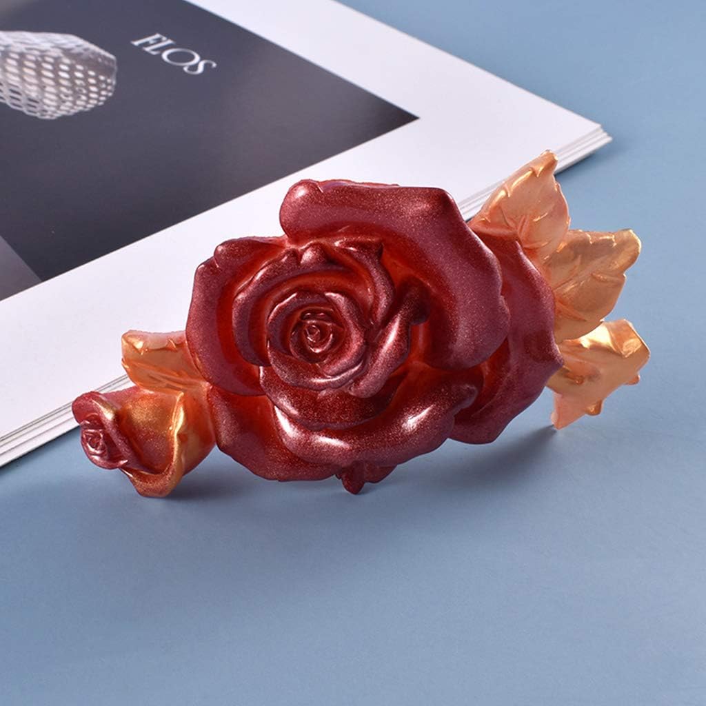 Molde hecho a mano de flores de rosas para mesa, molde de silicona con aroma, yeso, artesanías, jabón, vela, resina, molde de fundición,