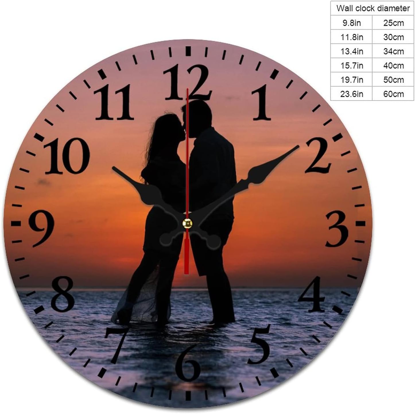 FGHJ Reloj de pared personalizado, diseño de tu propia foto, texto, logotipo, silencioso, sin tictac, reloj digital con foto para dormitorio, sala