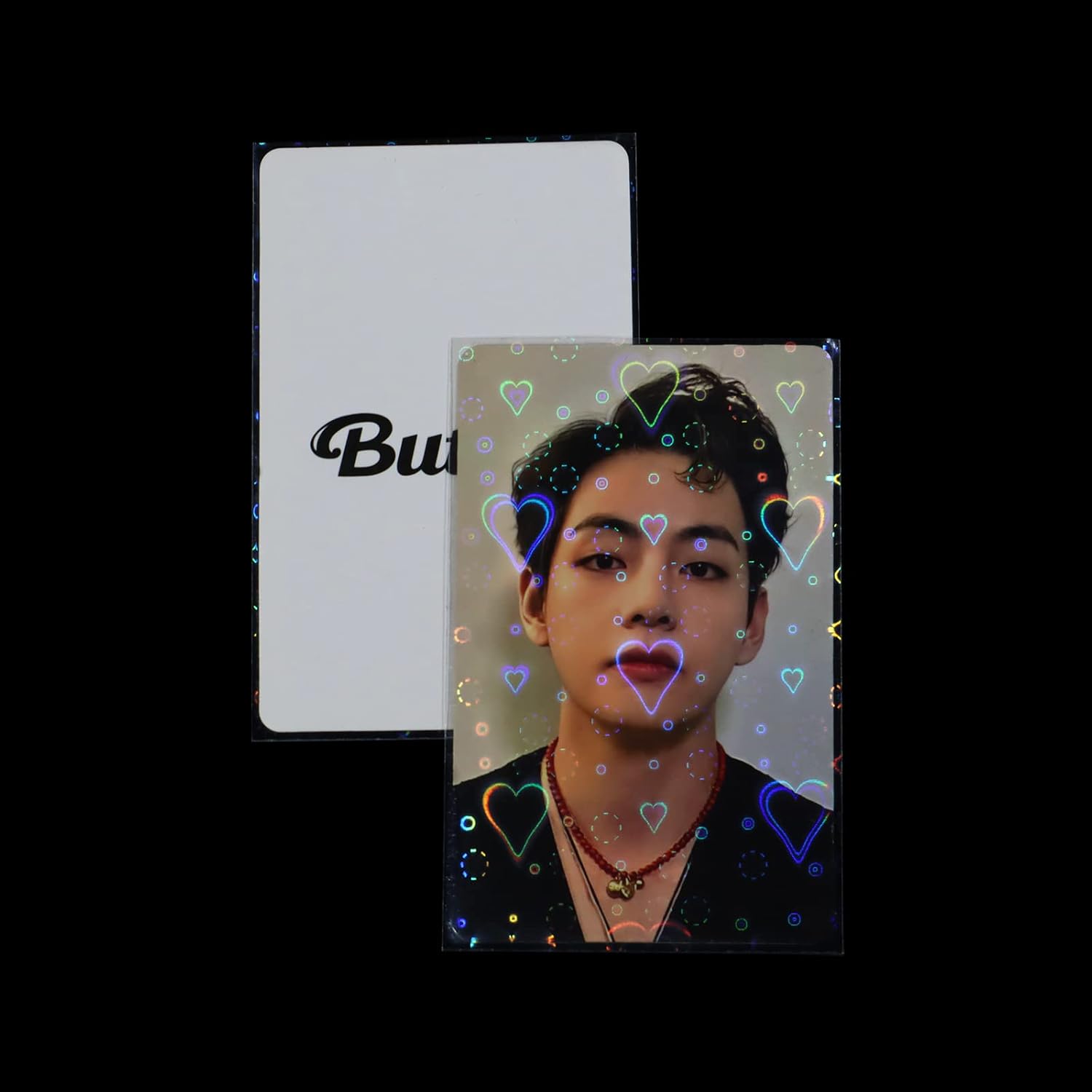 100 fundas holográficas para tarjetas Kpop, fundas para tarjetas fotográficas, mini protectores de fotos para bolsillos de carpeta (2.23 x 3.31
