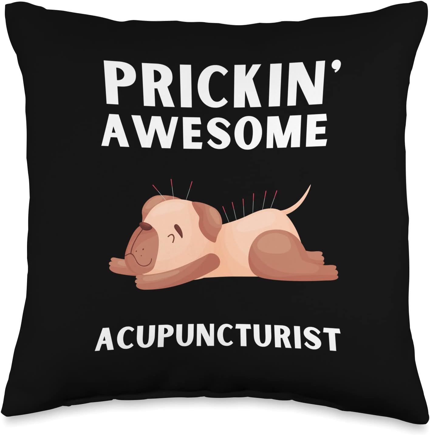 Acupuncturist Acupuncture Vet Throw Pillow, 16×16, Multicolor