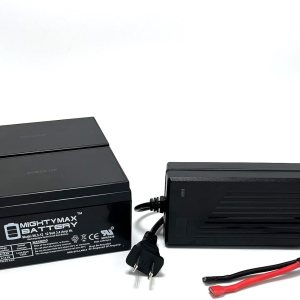 Combo de cargador y baterías compatible con Bruno Elan Stair Lift SRE-3000, 3050 Reemplazo OEM-2401, OEM-2401B, BCR-24022 Cargador (Combo cargador y Combo de cargador y baterías compatible con Bruno Elan Stair Lift SRE-3000, 3050 Reemplazo OEM-2401, OEM-2401B, BCR-24022 Cargador (Combo cargador y