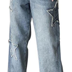 Star Jeans Y2k Jeans Emo Cargo Jeans Womens Cute Jeans for Teens Star Jeans Y2k Jeans Emo Cargo Jeans Womens Cute Jeans for Teens