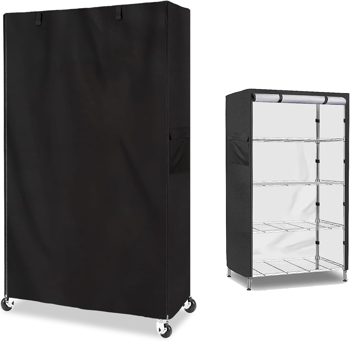 Cubierta para estante, impermeable, a prueba de polvo, se adapta a estantes de 32.5 pulgadas de ancho x 16.5 pulgadas de profundidad x 63 pulgadas