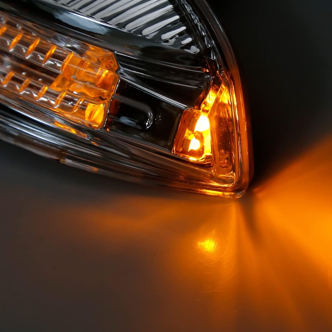 X AUTOHAUX 204-820-08-21 Indicador de espejo retrovisor derecho Luz de señal de giro con lente transparente para Mercedes-Benz C300 C350 C63 W204