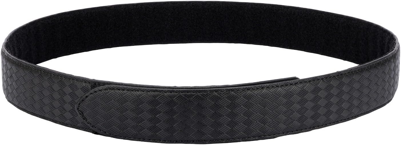 TACNEX Cinturón interior para cinturón de servicio policial reversible de cuero debajo del cinturón, forro de bucle sin hebilla de seguridad de 1.5
