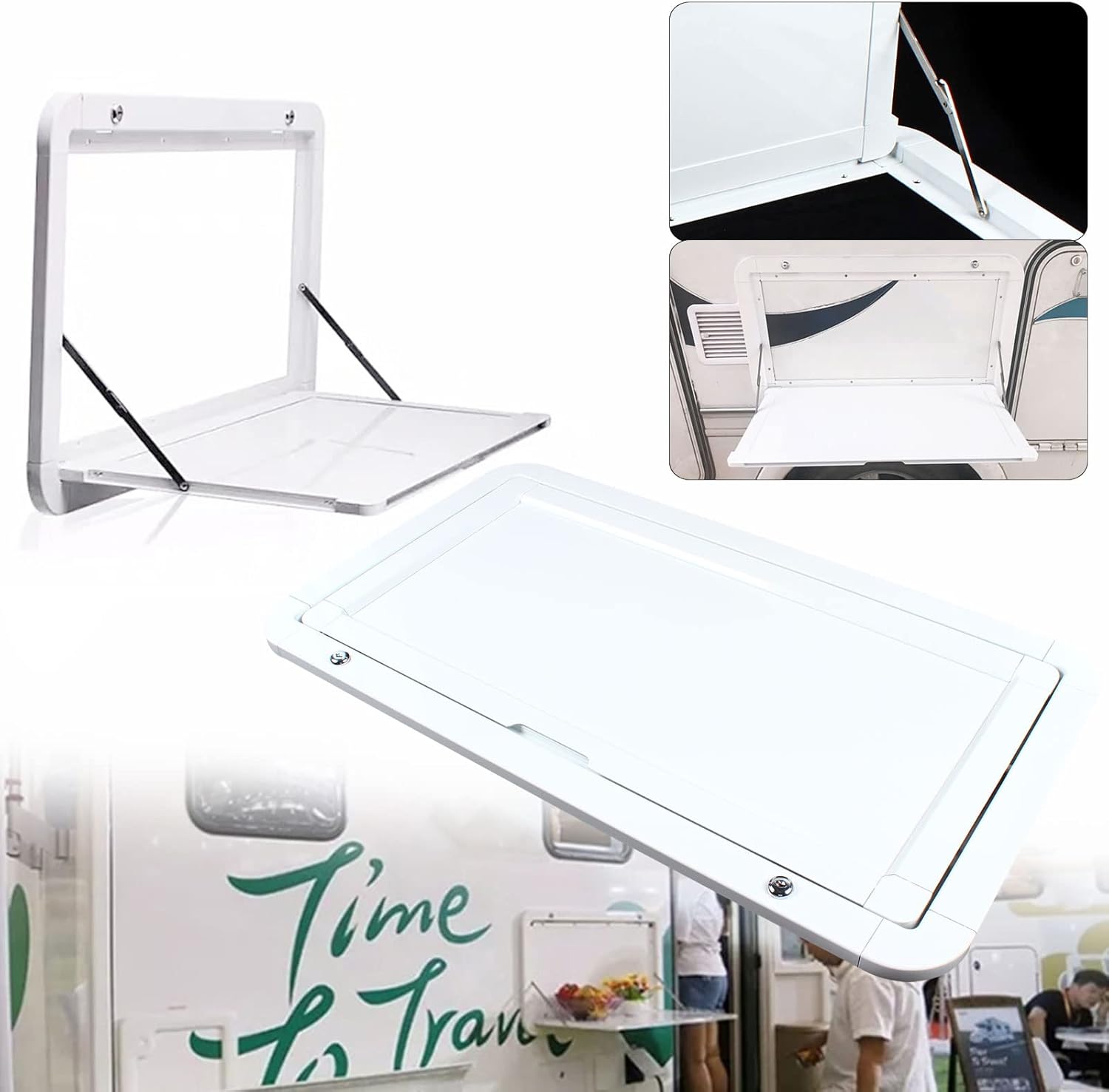 Mesa plegable para caravana de caravana, escritorio plegable para caravana, picnic, mesa externa plegable, mesa de comedor colgante de pared,