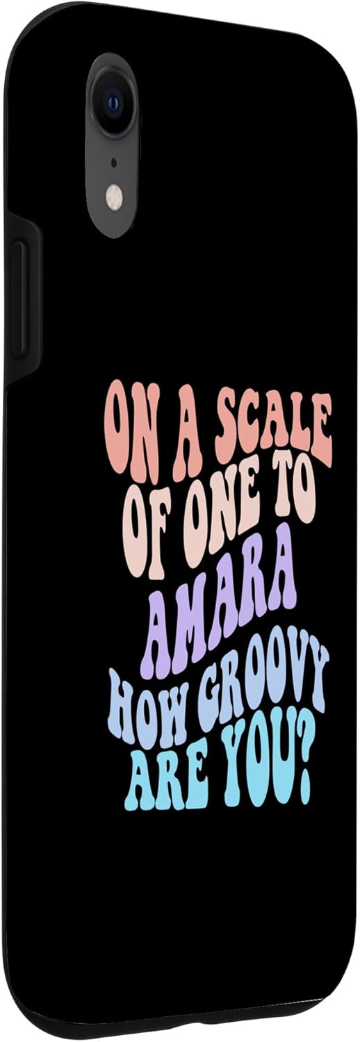 iPhone XR AMARA Cute Retro Girls Groovy AMARA Personalized Name Case
