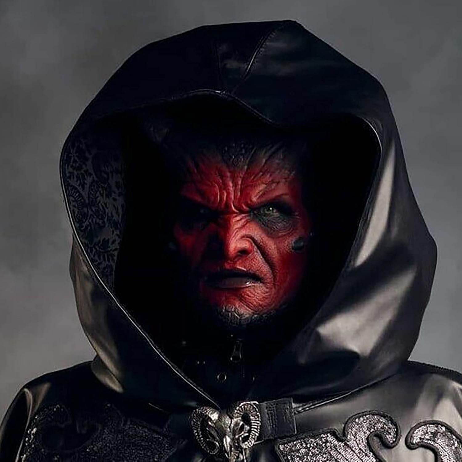 Máscara de diablo, máscara de látex del diablo, decoración de miedo de Halloween, máscara facial de demonio del diablo, máscara de terror para