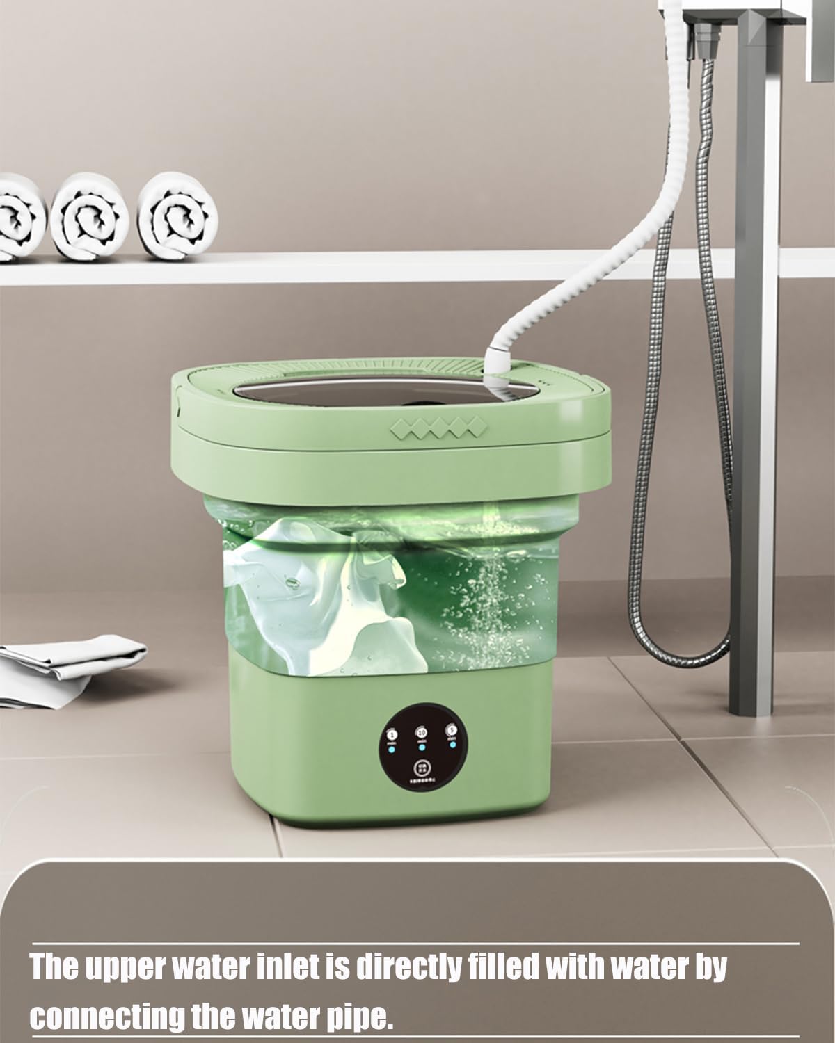portable washing machine,mini washing machine9Litre large capacity foldable washing machine,washing machine suitable for Travel, RV, Camping, Home