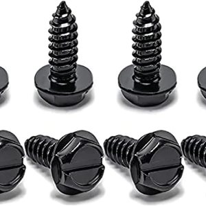 Jawmoy 8 tornillos para matrícula, pernos de matrícula de vehículos domésticos, tornillos de acero inoxidable a prueba de óxido, kit de tornillos Jawmoy 8 tornillos para matrícula, pernos de matrícula de vehículos domésticos, tornillos de acero inoxidable a prueba de óxido, kit de tornillos