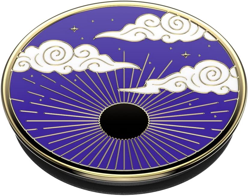 PopSockets Agarre y soporte para teléfono con parte superior intercambiable – Esmalte Sunburst