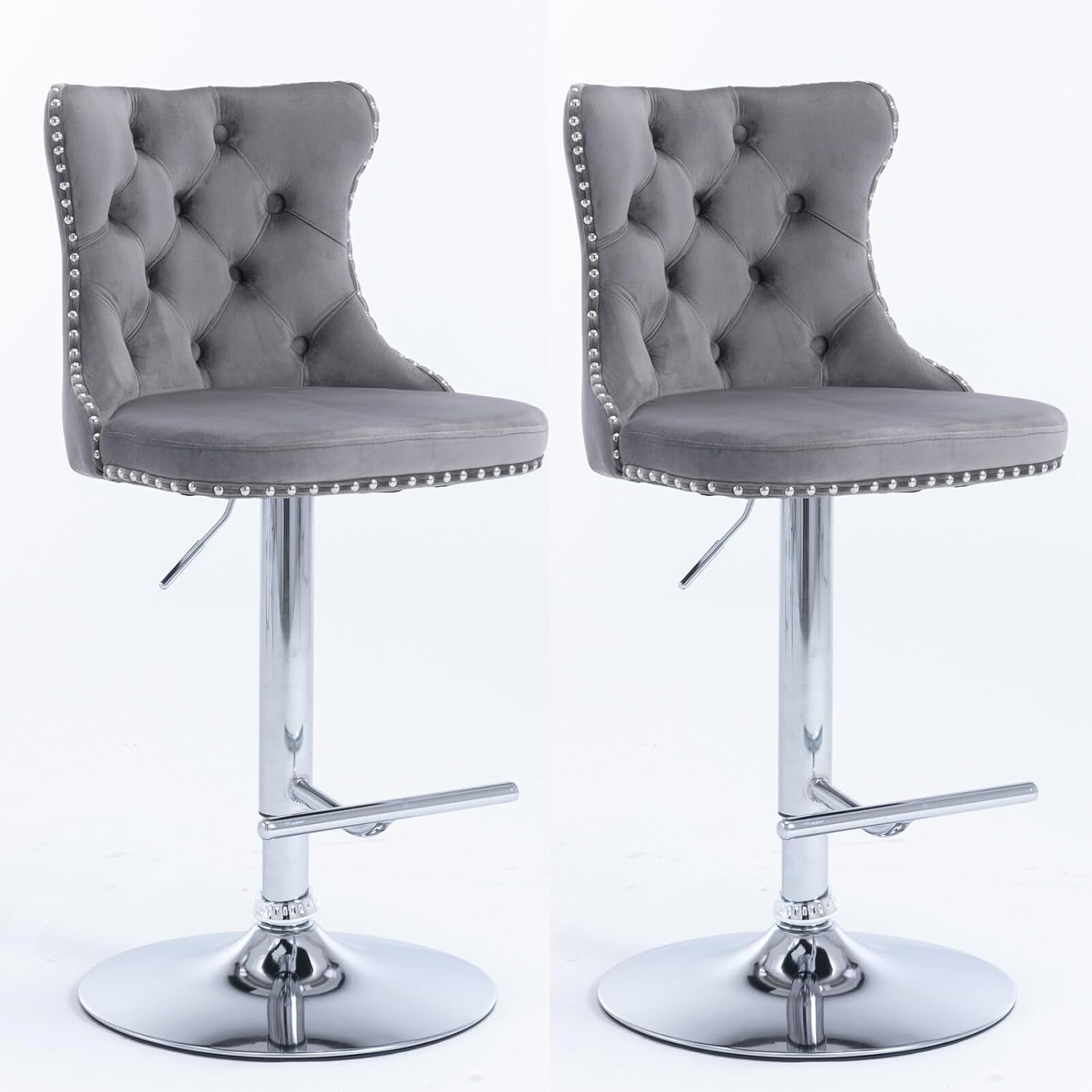 MODADA Silla de barra de altura ajustable, altura de mostrador, silla de taller de montaje simple, taburetes de bar giratorios de 360 grados, altura