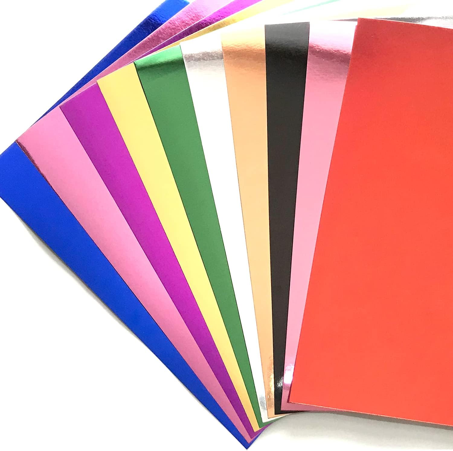 Misscrafts 20 hojas de cartulina metálica con purpurina A4, papel de manualidades de colores para proyectos de bricolaje, álbumes de recortes (A4,