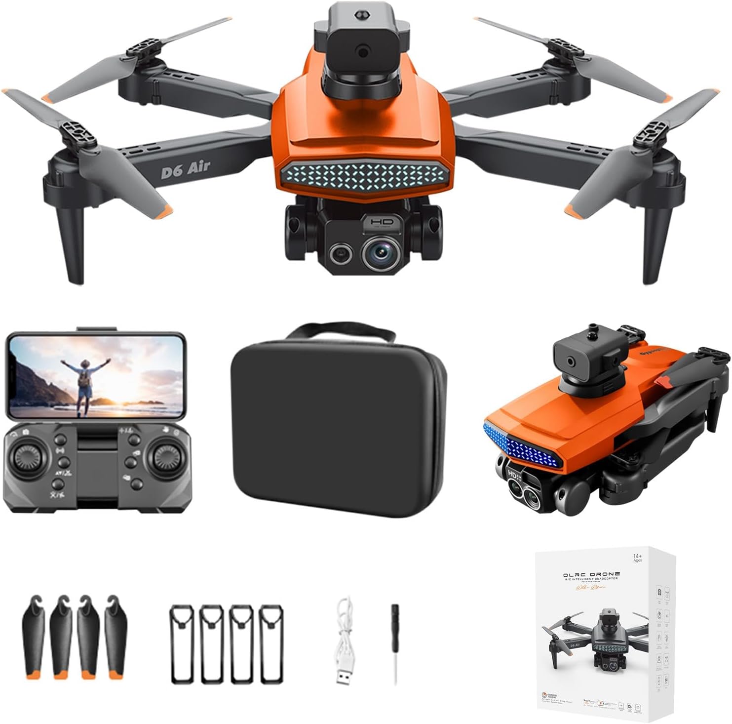 Drone with Camera for Kids Beginners Adults 1080P HD FPV Camera Remote Control Toys Gifts for Boys Girls – Altitude Hold, Headless Mode, One Key