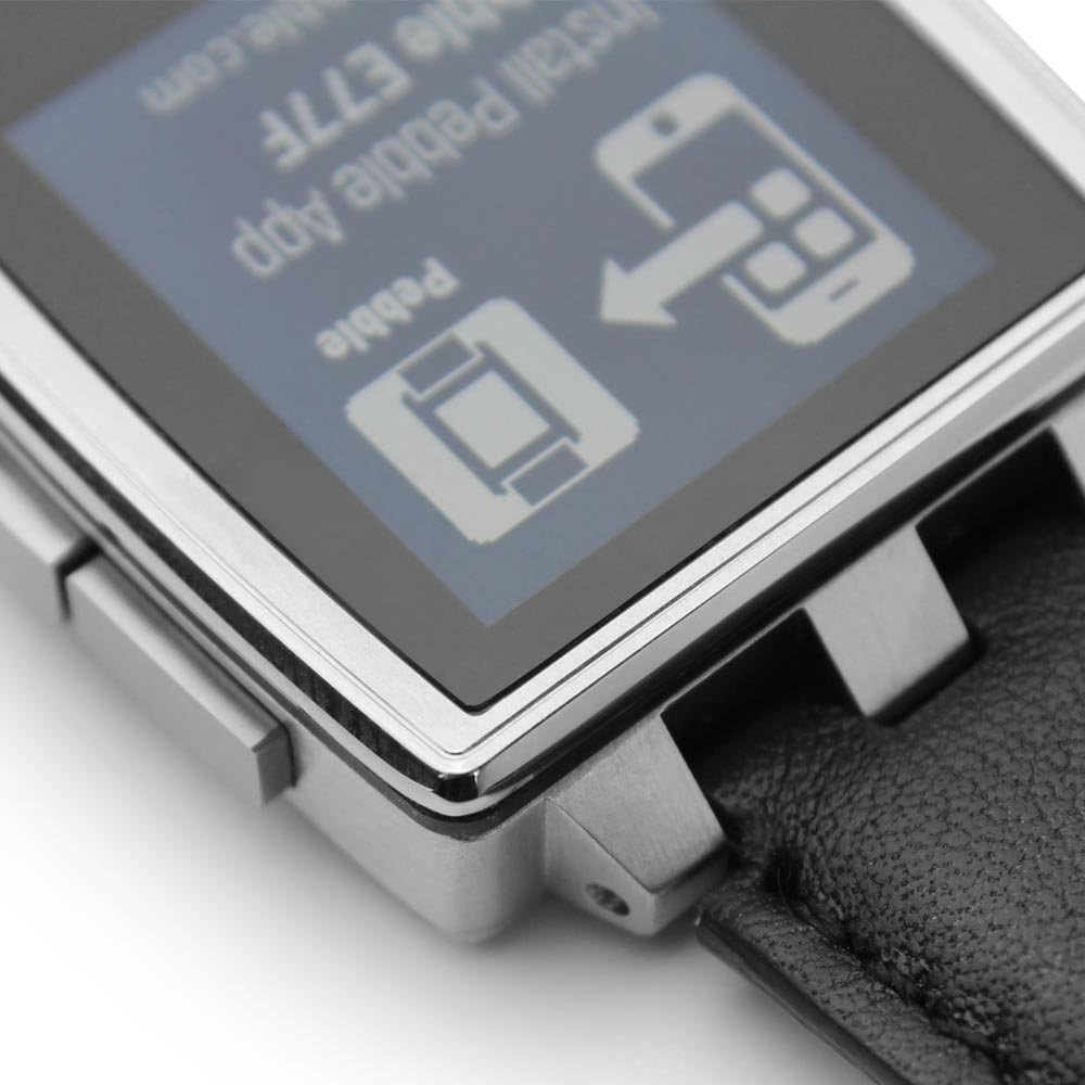 Armor Suit Pebble Steel – Protector de pantalla para reloj inteligente (2 unidades), cobertura completa, protector de pantalla MilitaryShield para