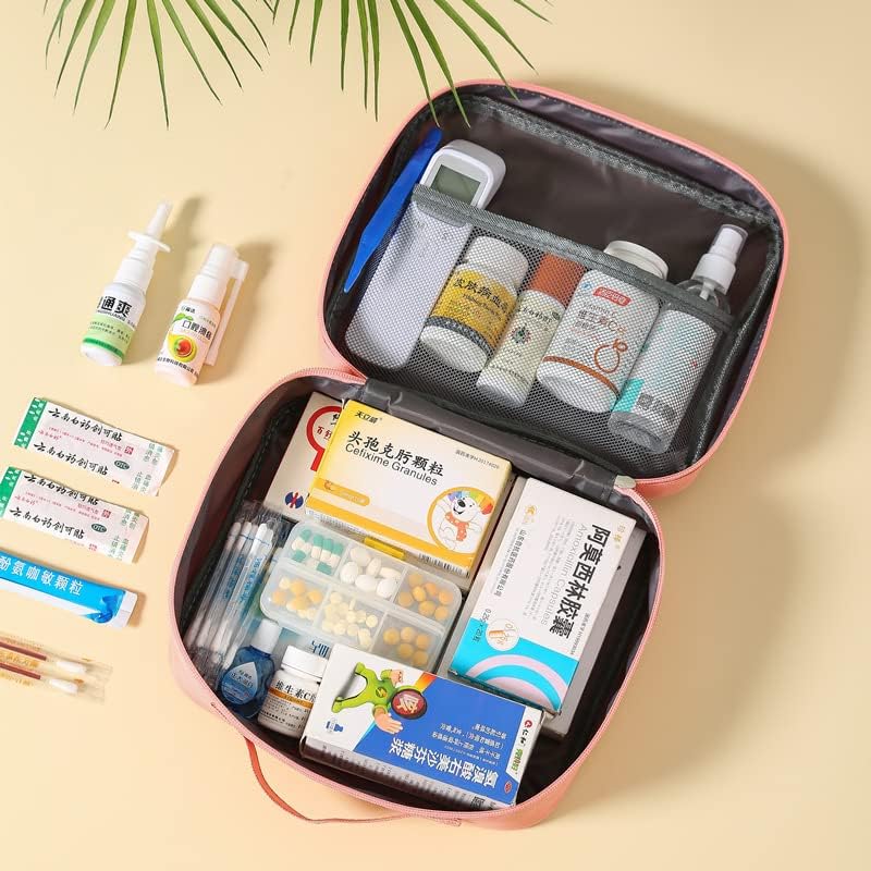 Innovkitchen Bolsa de medicina de viaje, Organizador de botellas de medicina con bolsa de emergencia, Bolsas de primeros auxilios vacías, Pequeña