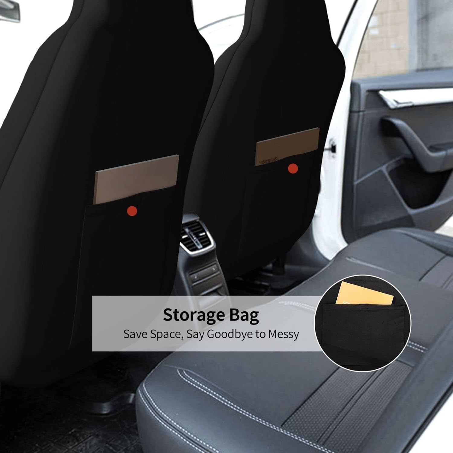 Don’t Worry I Can Fix It Universal Truck SUV Car Seat Cover Set Car Interior Seat Covers Black Two-Piece Set
