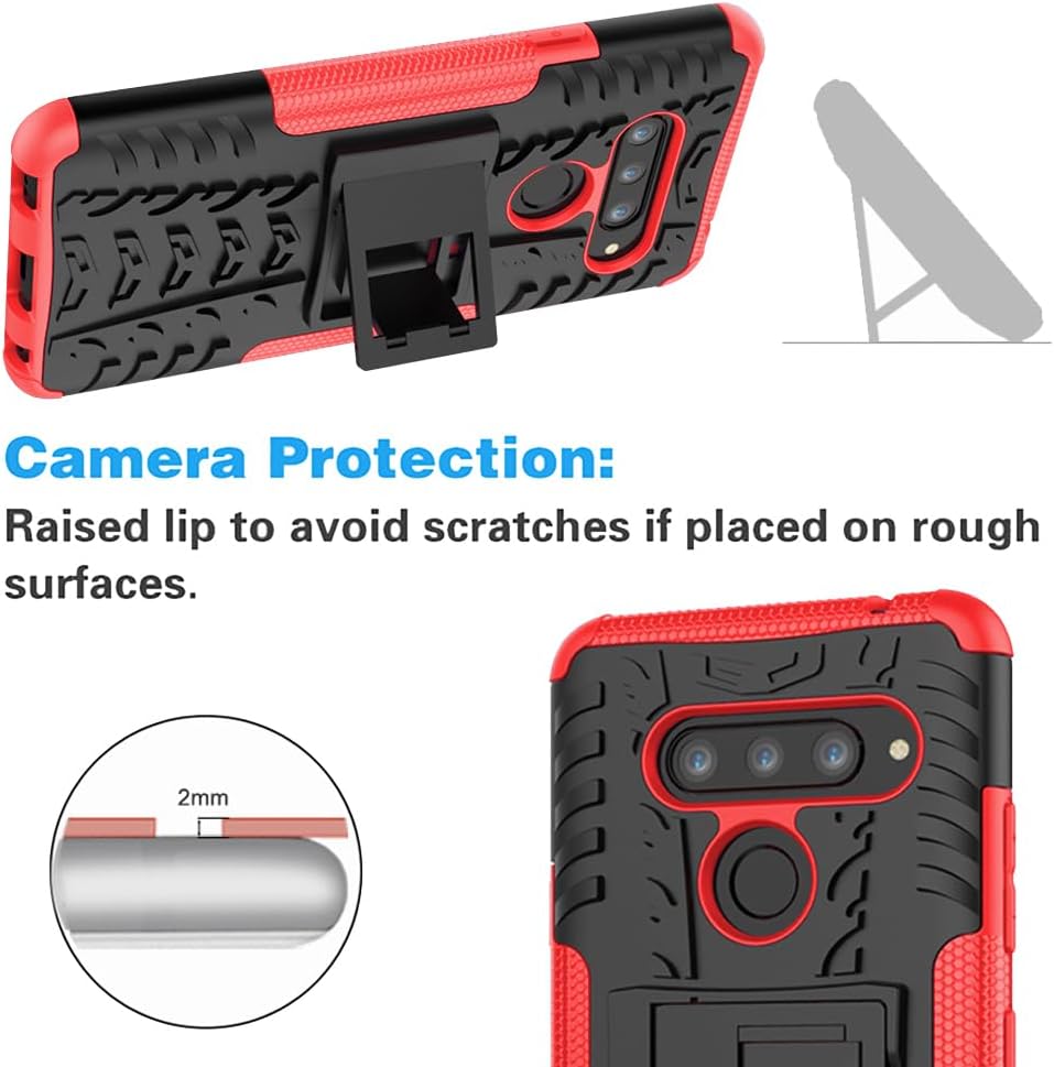 Asuwish Funda para LG V40 XW US Rojo