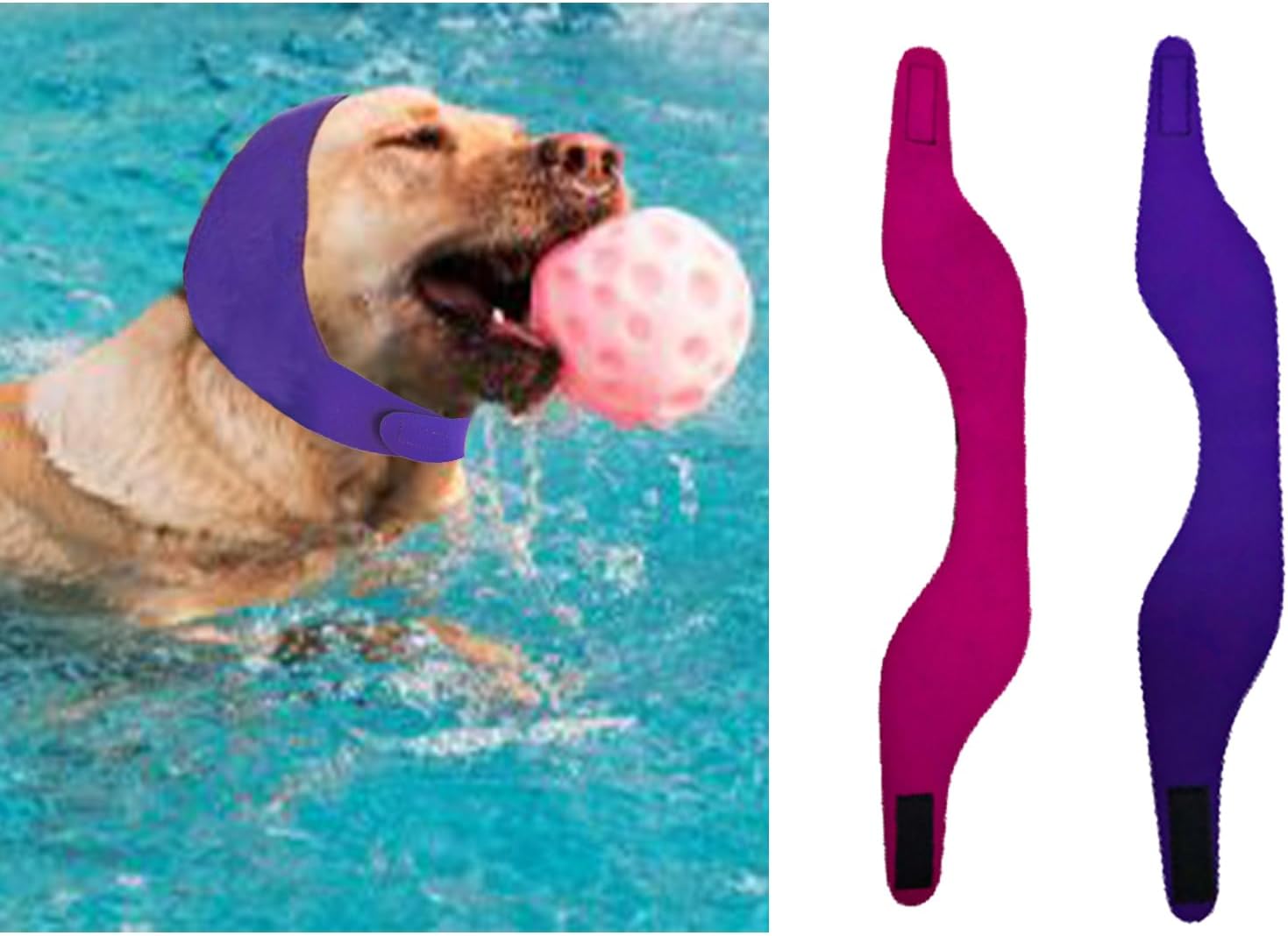 Tapones para gorro de natación para perro, 2 unidades, impermeable, para todo tipo de clima, para bañarse en días lluviosos, natación, protector