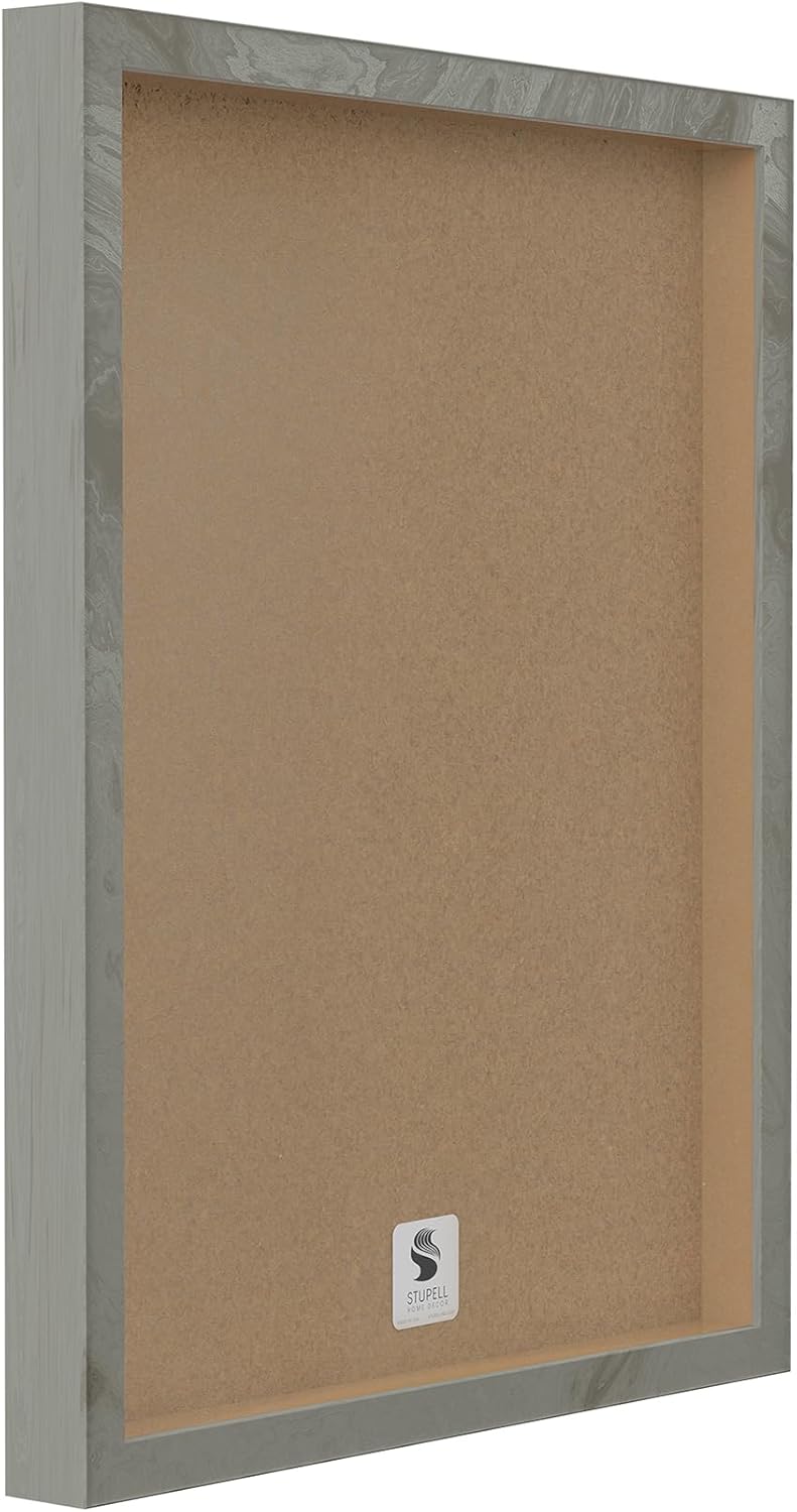 Stupell Industries Mecedora en porche gris enmarcado Giclée diseño artístico por Michael Humphries