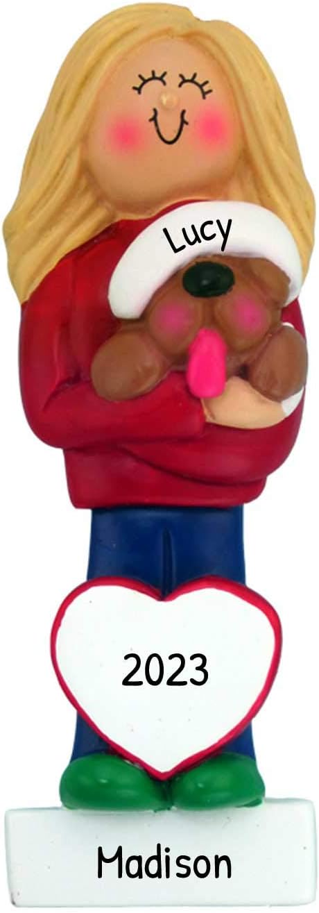 Adornos personalizados para mascotas 2023  Adorno personalizado para perro 2023  Adornos de Navidad para perro amante de los perros, adorno rubio