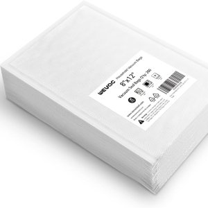Bolsas selladoras al vacío para alimentos, 200 bolsas precortadas de 8 x 12 pulgadas, ideales para almacenamiento de alimentos, Sous Vide y Bolsas selladoras al vacío para alimentos, 200 bolsas precortadas de 8 x 12 pulgadas, ideales para almacenamiento de alimentos, Sous Vide y